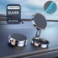 Magnetic foldable car phone holder bracket for dashboard in silver color